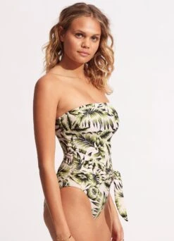Island In The Sun DD Bandeau One Piece - Avocado -Bikinis Store 11018DD946 Avocado 3