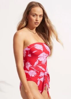 Fleur De Bloom DD Bandeau One Piece - Chilli Red -Bikinis Store 11018DD983 Chilli 20Red 3