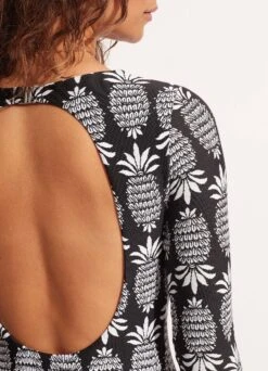 Corsica V Neck Long Sleeve Surfsuit - Black -Bikinis Store 11074 810 Black 6