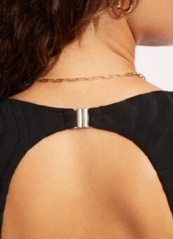 Second Wave V Neck Long Sleeve Surfsuit - Black -Bikinis Store 11074 968 Black 5