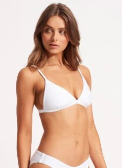 Essentials Fix Tri Bra- White -Bikinis Store 30969 640 White 3