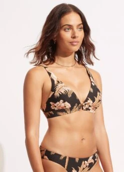 Castaway Longline Tri - Black -Bikinis Store 31268 980 Black 3