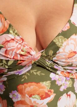 Paradise Garden DD Wrap Front Tankini Top - Avocado -Bikinis Store 31318DD960 Avocado 6