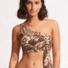 Island In The Sun One Shoulder Top - Tiramisu -Bikinis Store 31342 946 Tiramisu 1