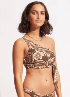 Island In The Sun One Shoulder Top - Tiramisu -Bikinis Store 31342 946 Tiramisu 3
