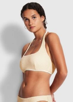 DreamcatcherDD Scoop Neck Halter - Ecru -Bikinis Store 31368DD930 Ecru 3