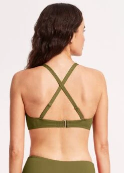 Seafolly Collective DD Scoop Neck Halter Top - Avocado -Bikinis Store 31368DD942 Avocado 4