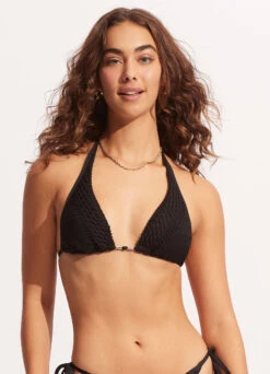 Marrakesh Longline Slide Tri - Black -Bikinis Store 31377 911 Black 4