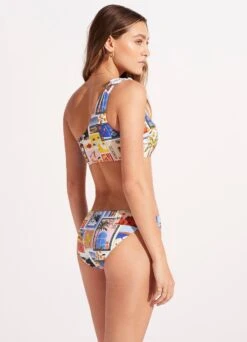 On Vacation One Shoulder Top With Tie - Azure 10 On Vacation One Shoulder Top With Tie - Azure -Bikinis Store 31394 022 Azure 6