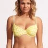 Amalfi Check DD Underwire Bra - Lime Light -Bikinis Store 31398DD951 Limelight 1