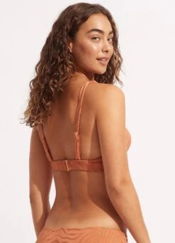 Second Wave Longline Tri Top - Copper Tan -Bikinis Store 31404 968 Copper 20Tan 4