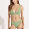 Second Wave Longline Tri Top - Palm Green 2 Second Wave Longline Tri Top - Palm Green -Bikinis Store 31404 968 PalmGreen 3