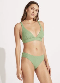 Second Wave Longline Tri Top - Palm Green 9 Second Wave Longline Tri Top - Palm Green -Bikinis Store 31404 968 PalmGreen 5