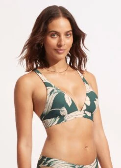 Fleur De Bloom Longline Tri - Evergreen 8 Fleur De Bloom Longline Tri - Evergreen -Bikinis Store 31404 983 Evergreen 3