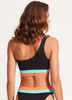 Slice Of Splice One Shoulder Top - Black -Bikinis Store 31408 990 Black 6