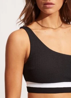 Slice Of Splice One Shoulder Top - White -Bikinis Store 31408 990 White 7