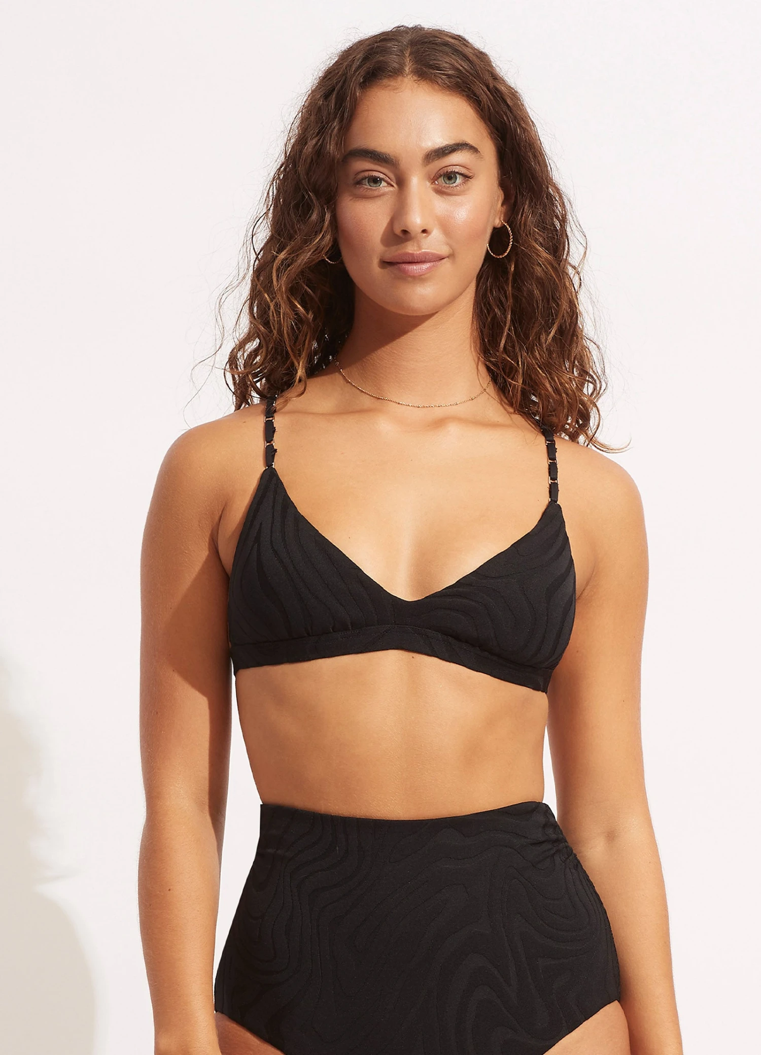 Second Wave Fixed Tri Bra - Black 4 Second Wave Fixed Tri Bra - Black - Image 2