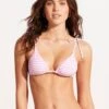 Sorrento Stripe Triangle Bikini Top - Parfait Pink 1 Sorrento Stripe Triangle Bikini Top - Parfait Pink -Bikinis Store 31428 027 ParfaitPnk 4