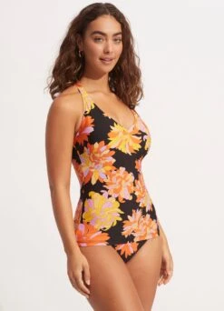 Palm Springs DD Tankini Top - Black -Bikinis Store 31456DD703 Black 5