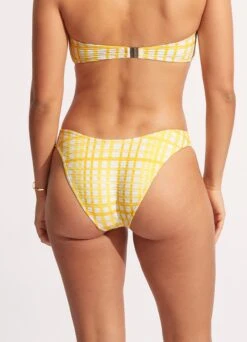 Amalfi Check High Cut Pant - Lime Light -Bikinis Store 40305 951 Limelight 4