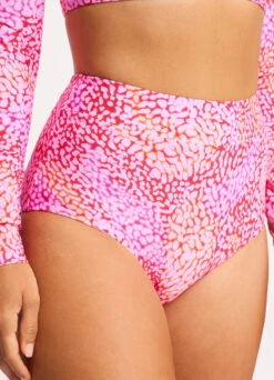 Sea Skin High Waisted Bikini Bottom - Fuchsia Rose -Bikinis Store 40558 064 FuchsiaRos 7