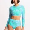 Sea Skin High Waisted Bikini Bottom - Vivid Green