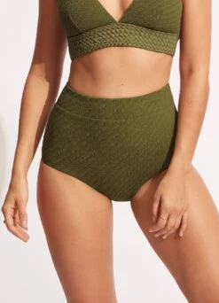 Willow High Waisted Pant - Avocado -Bikinis Store 40558 924 Avocado 3