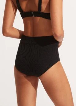 Second Wave High Waisted Pant - Black -Bikinis Store 40558 968 Black 5