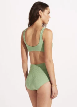 Second Wave High Waisted Pant - Palm Green 10 Second Wave High Waisted Pant - Palm Green -Bikinis Store 40558 968 PalmGreen 6