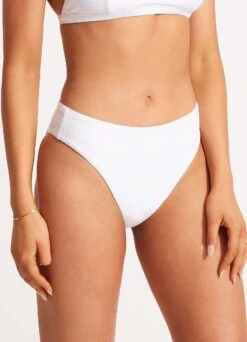 Essentials High Rise Pant - White 13 Essentials High Rise Pant - White -Bikinis Store 40609 640 White 5