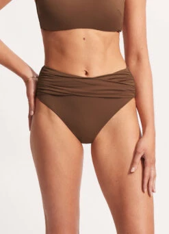 Seafolly Collective High Waist Wrap Front Pant - Tiramisu 10 Seafolly Collective High Waist Wrap Front Pant - Tiramisu -Bikinis Store 40643 942 Tiramisu 3