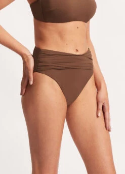 Seafolly Collective High Waist Wrap Front Pant - Tiramisu 11 Seafolly Collective High Waist Wrap Front Pant - Tiramisu -Bikinis Store 40643 942 Tiramisu 4