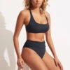 Seafolly Collective High Waist Wrap Front Pant - True Navy 1 Seafolly Collective High Waist Wrap Front Pant - True Navy -Bikinis Store 40643 942 True 20Navy 1