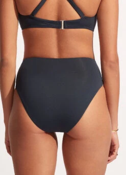 Seafolly Collective High Waist Wrap Front Pant - True Navy -Bikinis Store 40643 942 True 20Navy 5