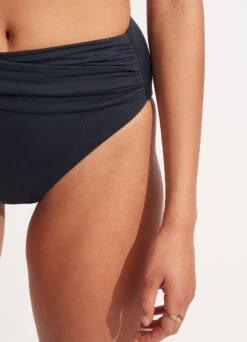 Seafolly Collective High Waist Wrap Front Pant - True Navy -Bikinis Store 40643 942 True 20Navy 6
