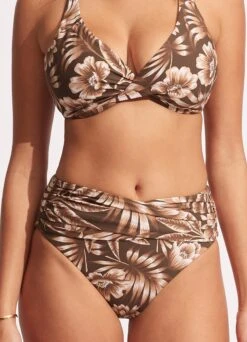 Island In The Sun High Waist Wrap Front Pant - Tiramisu -Bikinis Store 40643 946 Tiramisu 3