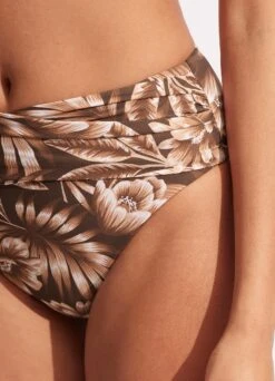 Island In The Sun High Waist Wrap Front Pant - Tiramisu -Bikinis Store 40643 946 Tiramisu 6
