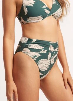 Fleur De Bloom High Waist Wrap Front Pant - Evergreen -Bikinis Store 40643 983 Evergreen 4
