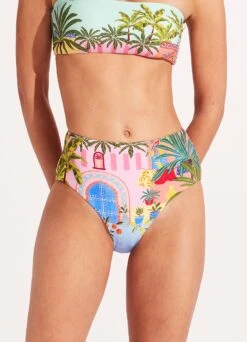 On Vacation High Waisted Pant - Azure -Bikinis Store 40646 022 Azure 3