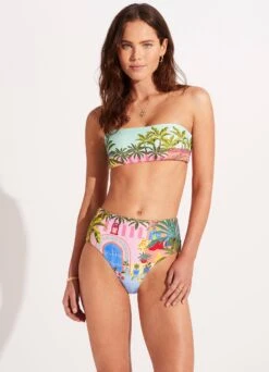 On Vacation High Waisted Pant - Azure -Bikinis Store 40646 022 Azure 4