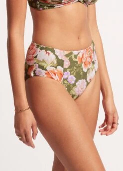 Paradise Garden High Waisted Pant - Avocado 13 Paradise Garden High Waisted Pant - Avocado -Bikinis Store 40646 960 Avocado 4