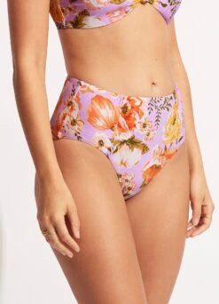 Paradise Garden High Waisted Pant - Lilac -Bikinis Store 40646 960 Lilac 3