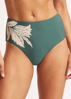 Fleur De Bloom High Waisted Pant - Evergreen -Bikinis Store 40646 983 Evergreen 2