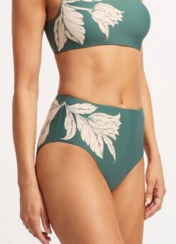 Fleur De Bloom High Waisted Pant - Evergreen -Bikinis Store 40646 983 Evergreen 4