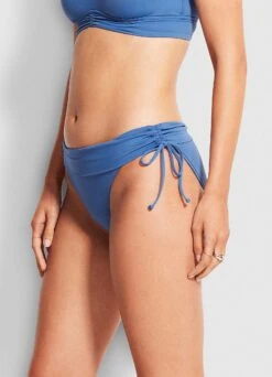Seafolly Ruched Side Hipster - Marina Blue -Bikinis Store 40647 065 MarinaBlu 4