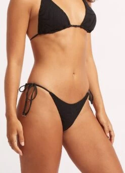 Second Wave Tie Side Rio Pant - Black -Bikinis Store 40651 968 Black 4