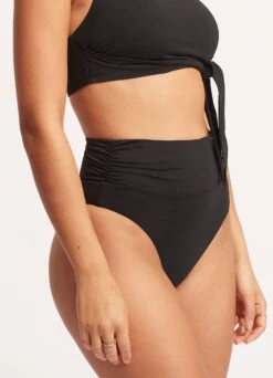 Seafolly Collective High Cut Rio - Black -Bikinis Store 40665 942 Black 6
