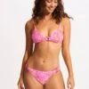 Sea Skin Trim Side Hipster Bikini Bottom - Fuchsia Rose