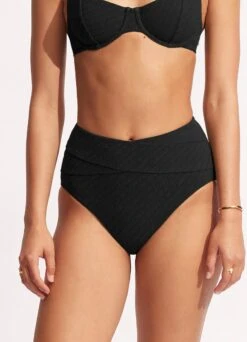 Willow High Waist Pant - Black 11 Willow High Waist Pant - Black -Bikinis Store 40673 924 Black 3