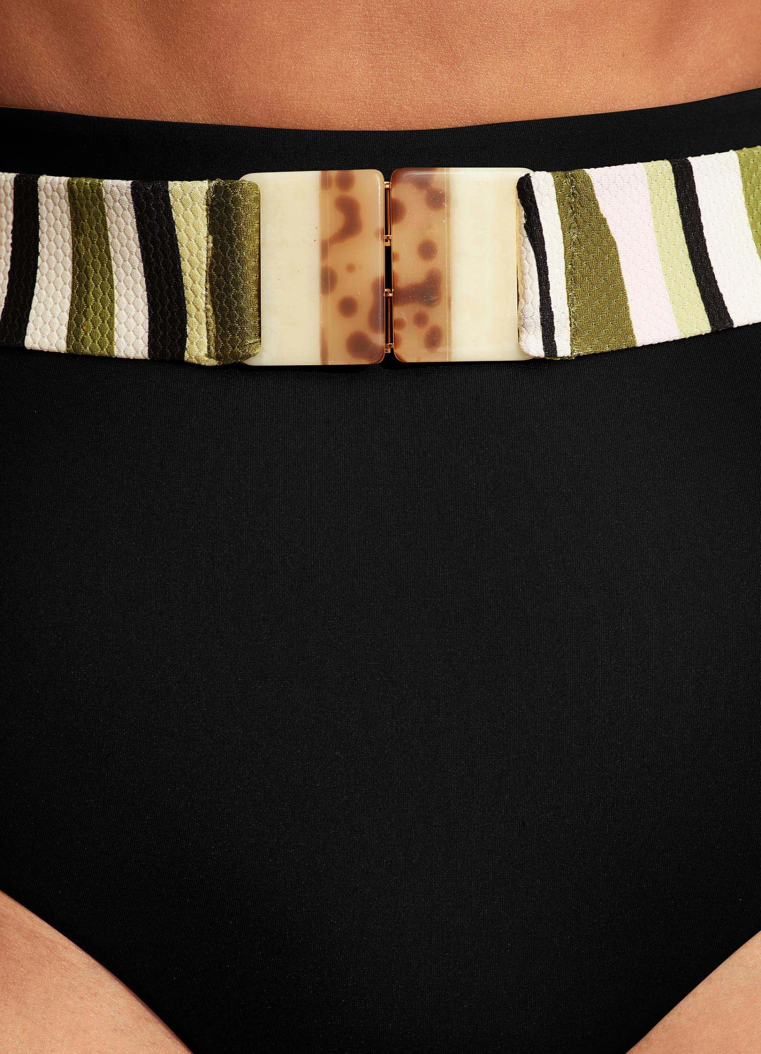 Sun Stripe High Waisted Pant With Belt - Avocado 8 Sun Stripe High Waisted Pant With Belt - Avocado - Image 6